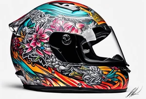 Formula 1 helment Miami edition tattoo idea