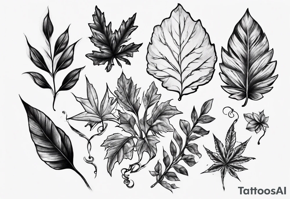 a tattoo that goes good with leafes tattoo idea