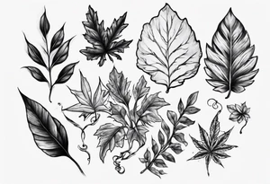 a tattoo that goes good with leafes tattoo idea