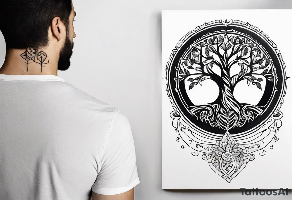 tree of life, tall tattoo idea