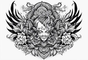 1 male powerbuff tattoo idea