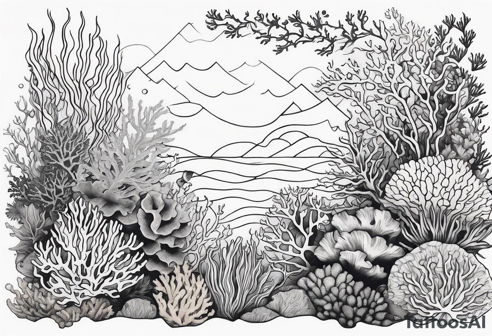 coral reef tattoo idea