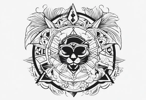 козерог демон накаченный воинственный tattoo idea