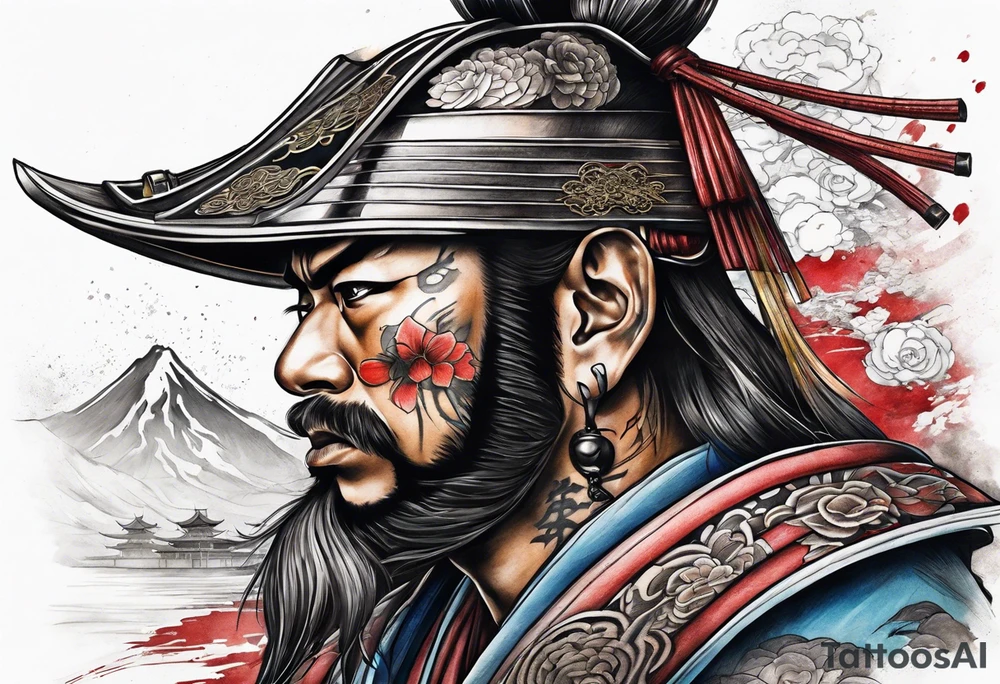 Japanese samurai tattoo idea