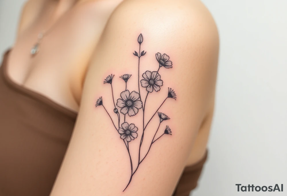 Wildflowers tattoo idea
