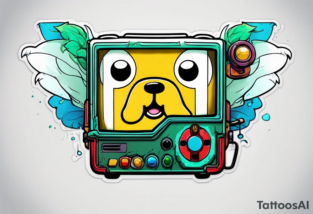 BMO from adventure time with a halo tattoo idea
