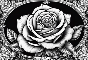 Praying hands with rose and dove tattoo idea