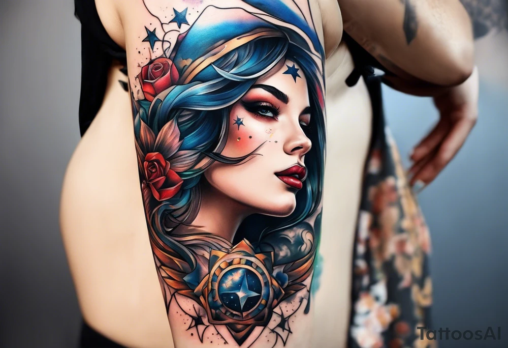 A star in the sky tattoo idea