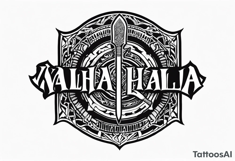 Valhalla round shield 
 axe berserker tattoo idea