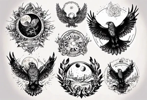 Mond und Sonne Eule 
 Berlin tattoo idea