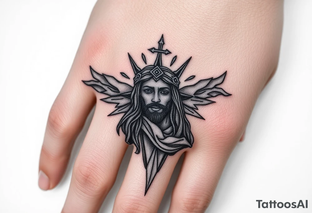 Finding peace in chaos within jesus tattoo idea