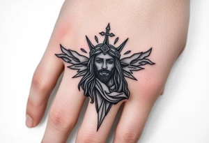 Finding peace in chaos within jesus tattoo idea