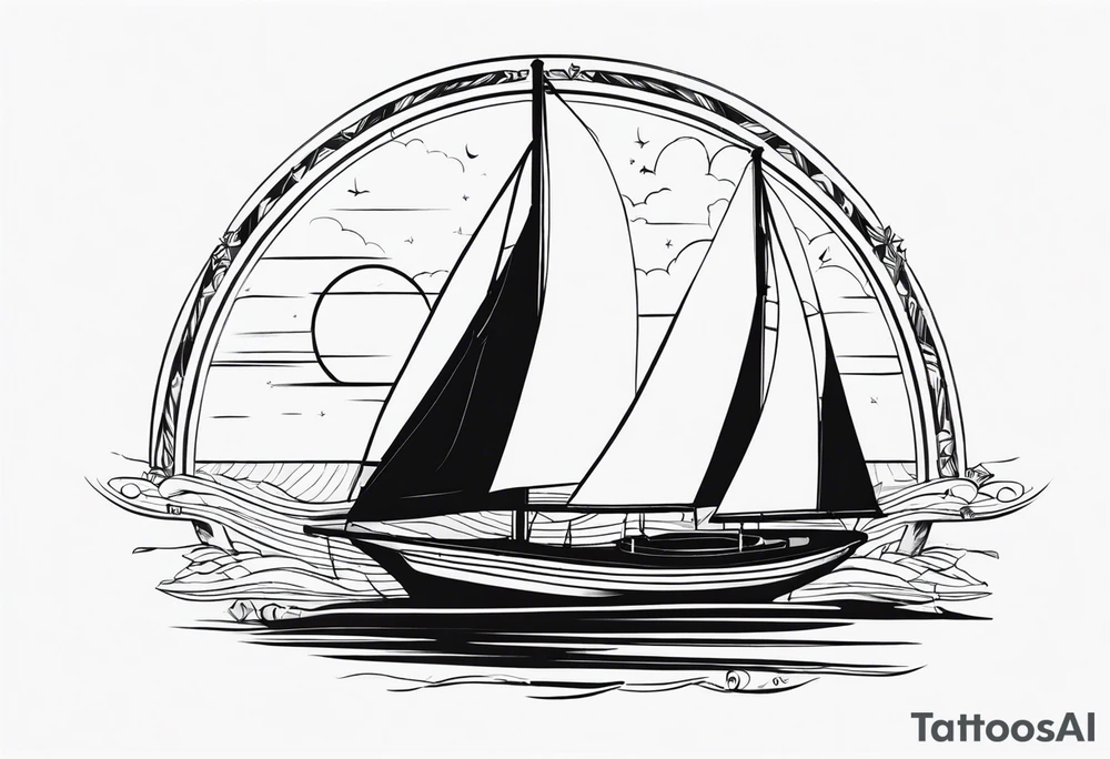 Sailboat Journey tattoo idea