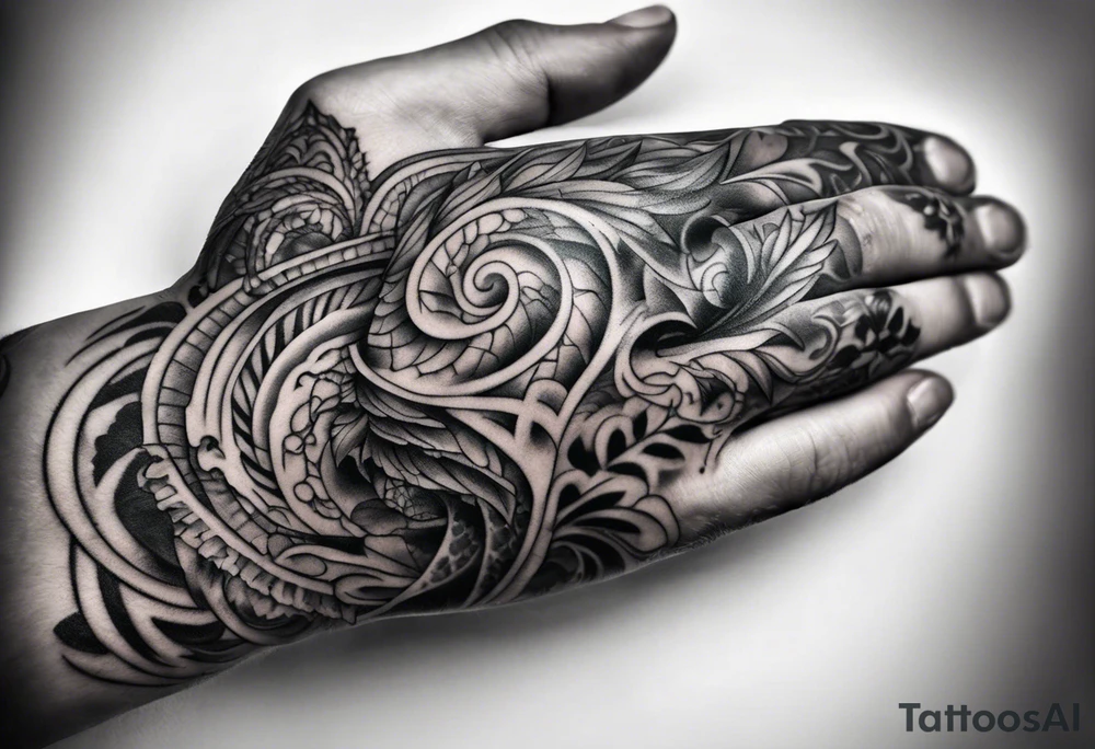 Creation of Adam hands tattoo idea