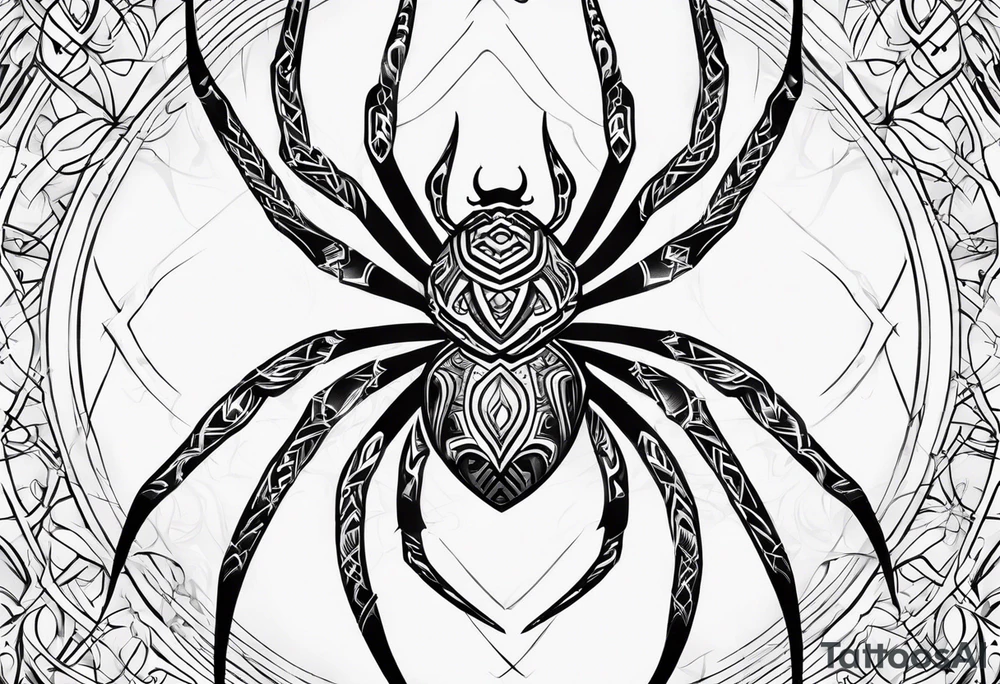 Neotribal spider tattoo idea