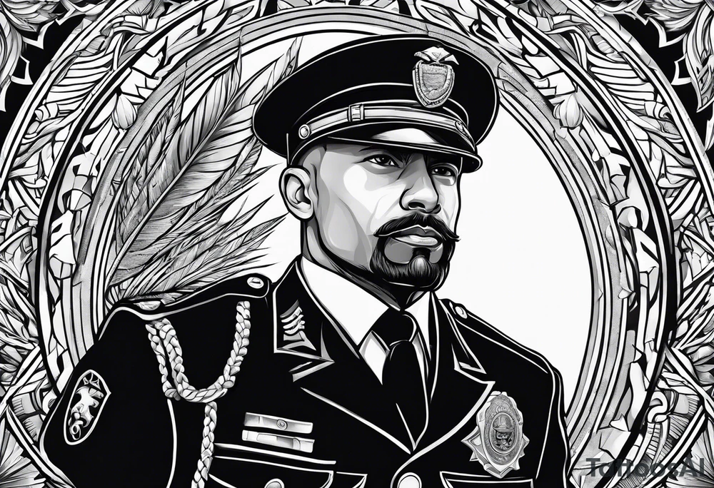 officer with a big penis tattoo idea