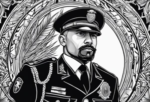 officer with a big penis tattoo idea