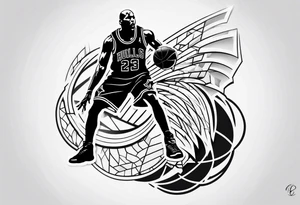 Michael jordan logo tattoo idea