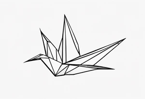 broken Origami Crane tattoo idea