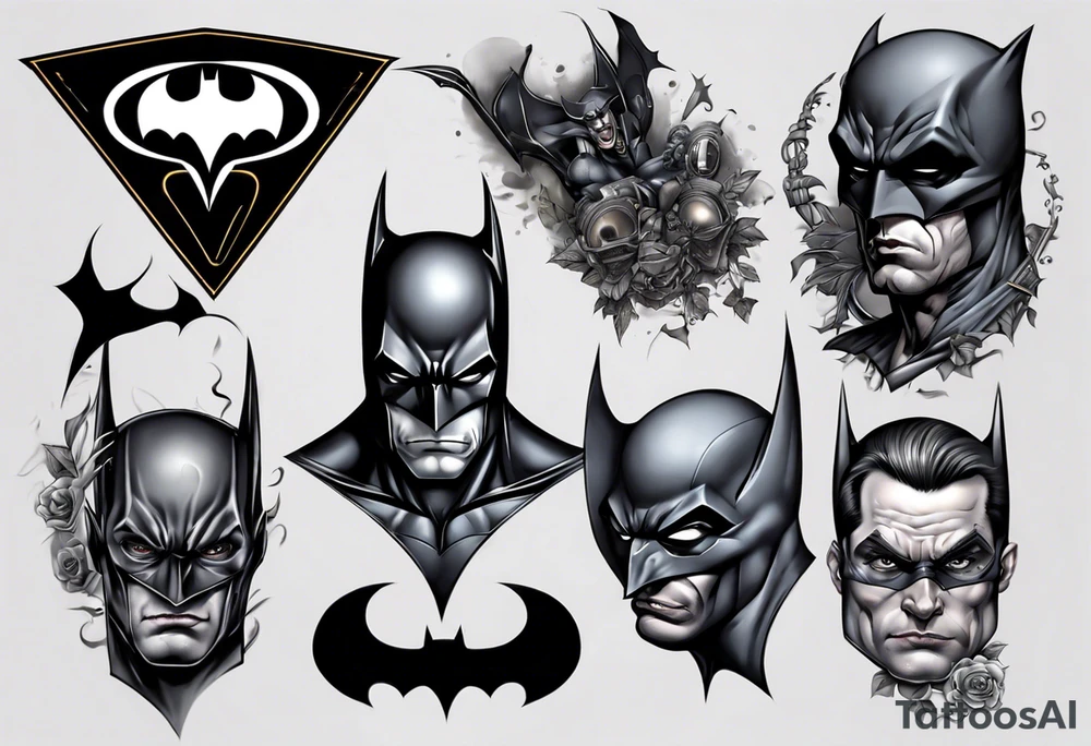 batman gotham sleeve tattoo idea