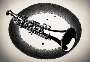 saxophone music tattoo idea