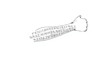 Nordic runes design left arm tattoo idea