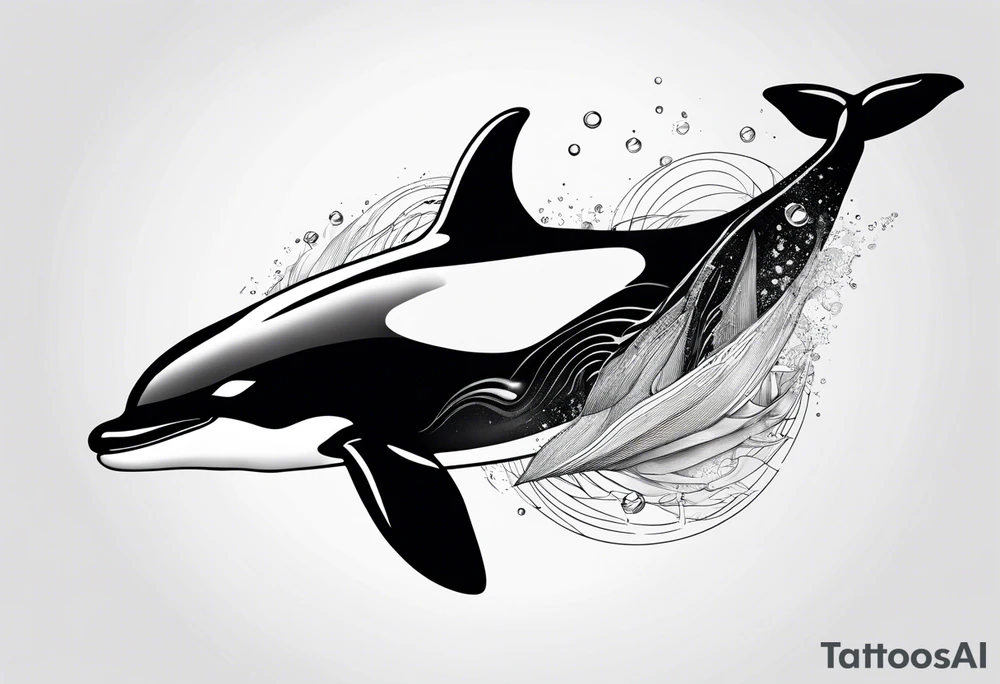 Orca whale tattoo idea