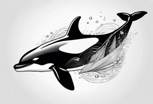 Orca whale tattoo idea