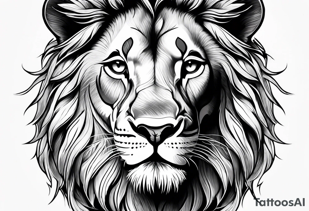 lion and cub tattoo idea