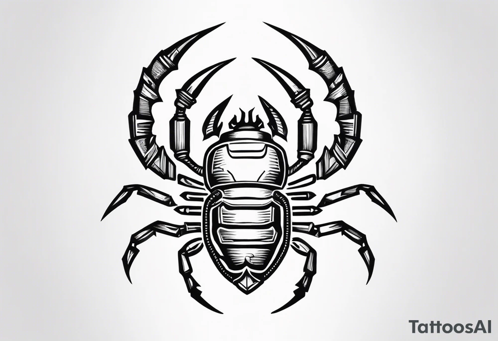 Nuts and bolts scorpion tattoo idea