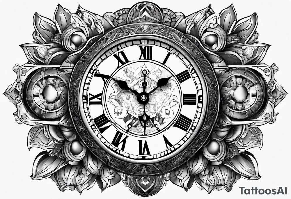 A mechanical watch face tattoo idea