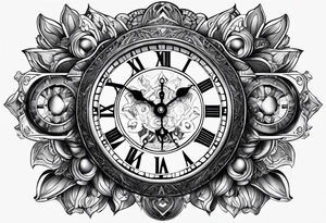 A mechanical watch face tattoo idea