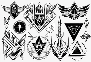 Geometric army tattoo idea