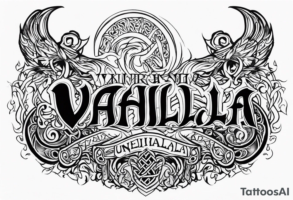 Viking valhalla funeral on fire tattoo idea