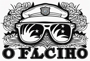 Officer Sunglasses tattoo idea