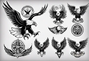 Eagle in traditional tattoo style tattoo idea