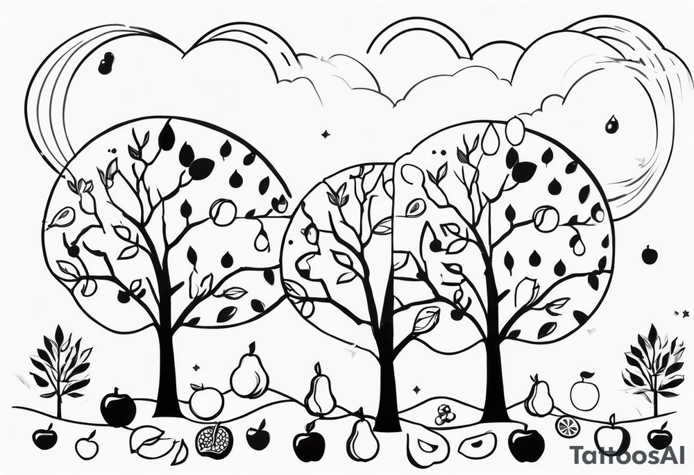 trees with FRUIT tattoo idea