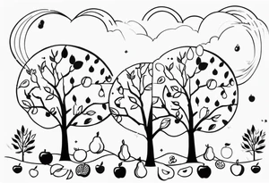 trees with FRUIT tattoo idea