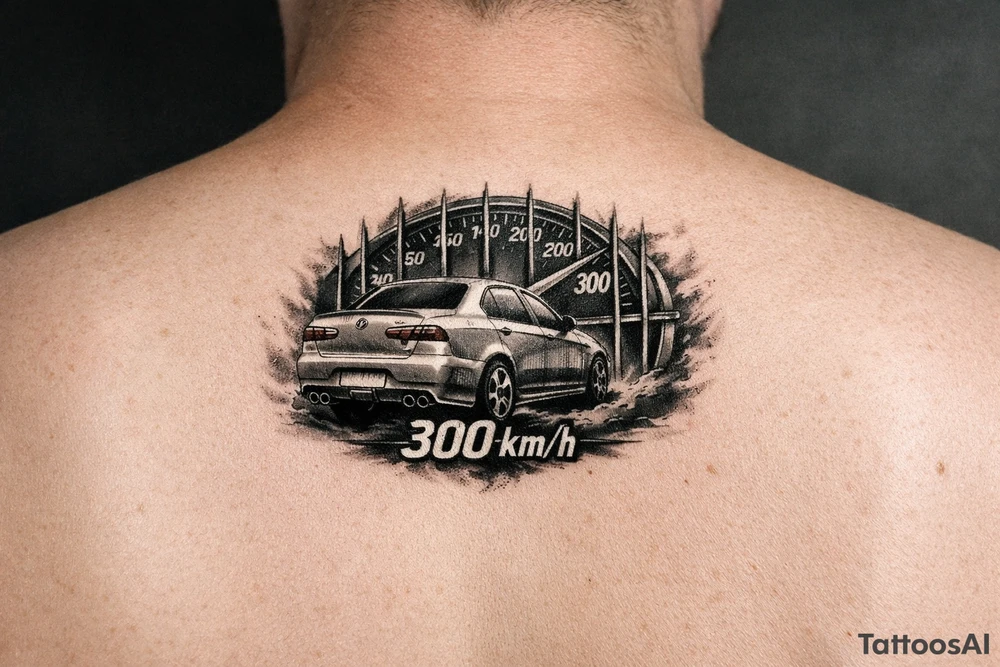Alfa romeo 156 gta 
 cager 300 kmh tatto for leg tattoo idea