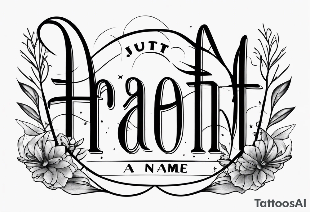 Just a name Oceanito with good font tattoo idea