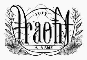 Just a name Oceanito with good font tattoo idea