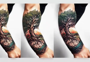 Tree roots wrapping around wrist tattoo idea