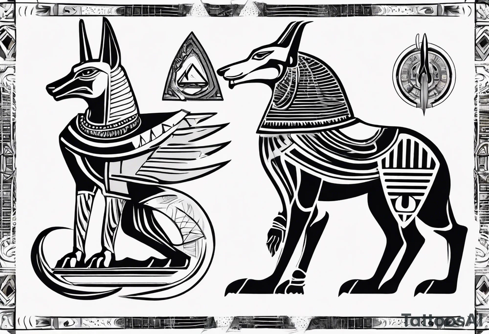 anubis vs horus tattoo idea