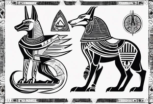 anubis vs horus tattoo idea