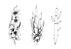 Birth flower for June , July, December and a cactus tattoo idea