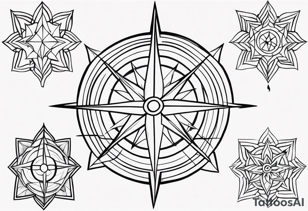 Wind Rose tattoo idea