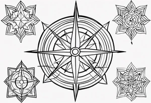 Wind Rose tattoo idea