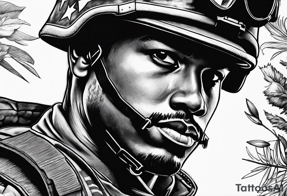 Army soldier tattoo idea