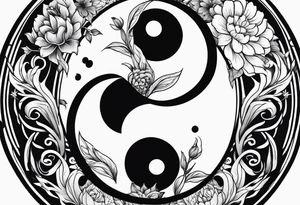 Powerful majestic ying Yang tattoo idea