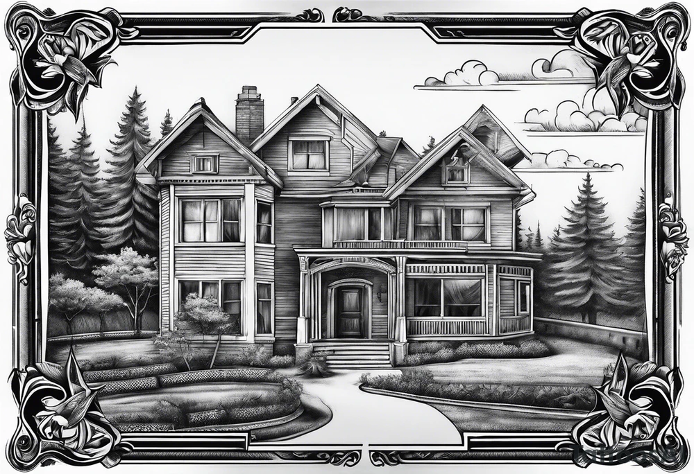 blank polaroid picture tattoo idea